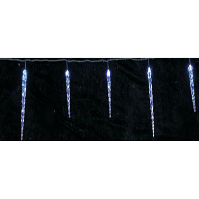 Lampki zewnętrzne kurtyna sople 40 LED 3 m zimny biały