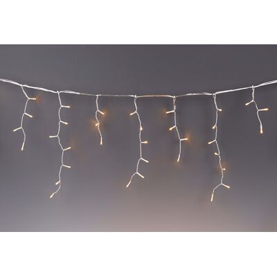 Lampki zewnętrzne kurtyna zwis 35 cm 400 LED ciepły biały