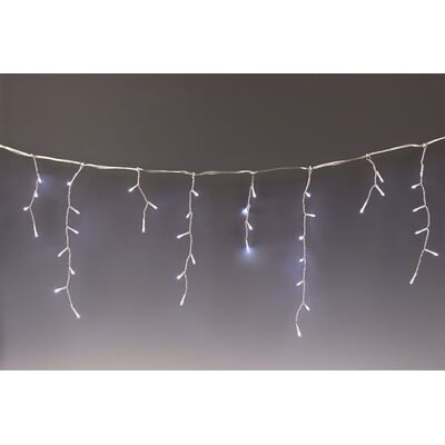 Lampki zewnętrzne kurtyna zwis 35 cm 400 LED zimny biały