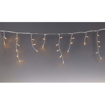 Lampki zewnętrzne kurtyna sople zwis 10/15/25 cm 520 LED ciepły biały