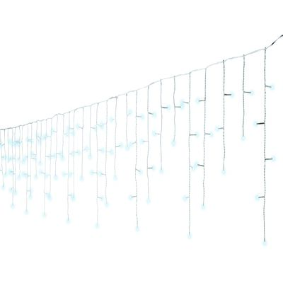 Lampki zewnętrzne kurtyna sople 490 LED zimny biały