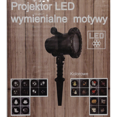 Projektor LED 6 wymiennych wielokolorowych wzorów