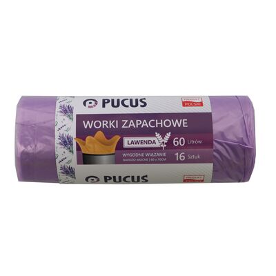 Worek zapachowy na śmieci LDPE Lawenda 60 l 16 szt. Pucuś