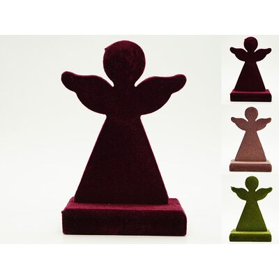 Figurka drewniana flokowana Anioł 21 cm
