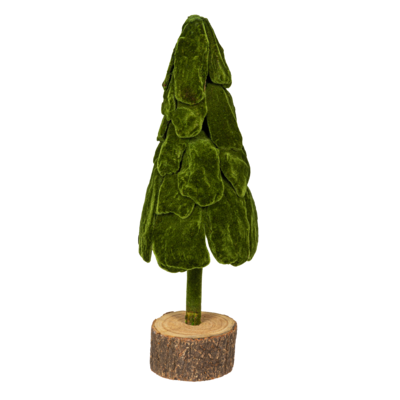 Figurka drewniana flokowana Choinka 40 cm