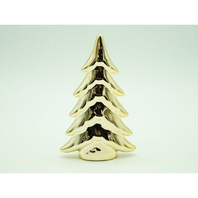 Figurka ceramiczna Choinka złoty 16,5 cm
