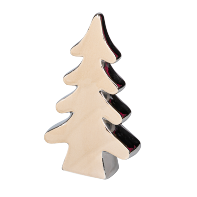Figurka ceramiczna Choinka beż 21,8 cm