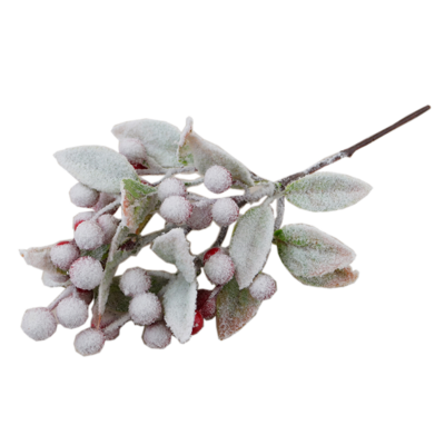 Gałązka ostrokrzewu 30 cm ośnieżona