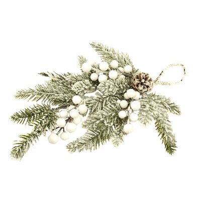 Gałązka dekoracyjna 45 cm ośnieżona