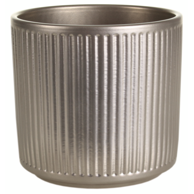 Osłonka ceramiczna cylinder 12 cm szampan