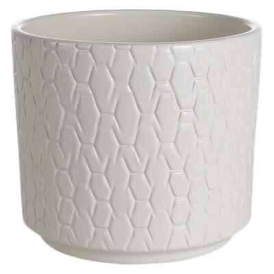 Osłonka ceramiczna Cylinder 12 cm kremowa Cermax