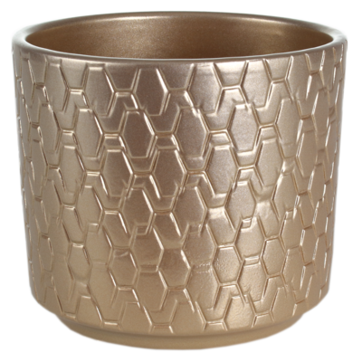 Osłonka ceramiczna Cylinder 12 cm perłowe złoto Cermax