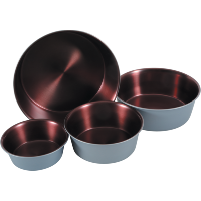 ZOLUX Miska antypoślizgowa inox COPPER 1,1 l kol. szary stalowy/miedziany