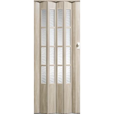 Drzwi harmonijkowe CRYSTALLINE GLASS 330 86 x 203 cm dąb srebrny