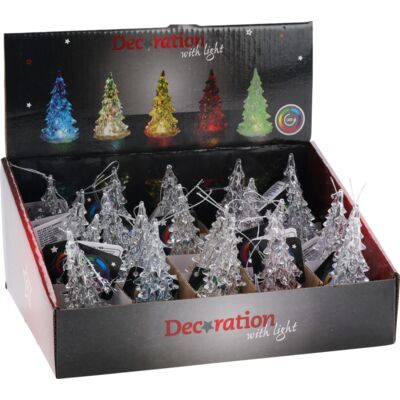 Choinka LED 10 cm migające kolorowe światło mix 5 kolorów