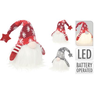 Skrzat z tkaniny LED 28 cm ciepłe białe światło mix 2 wzorów