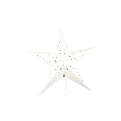 Gwiazda papierowa do zawieszenia 5 LED stałe ciepłe białe światło 35 cm