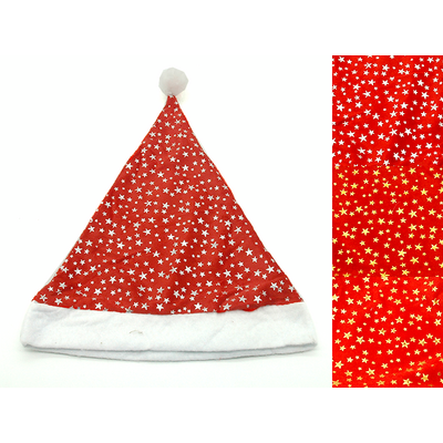 Czapka Mikołaja gwiazdki 28 x 38 cm mix