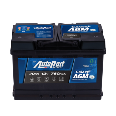 Akumulator premium AGM do pojazdów osobowych 12 V 70 Ah AUTOPART GALAXY