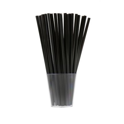 Słomka shake czarna 20 sztuk 28 cm czarny