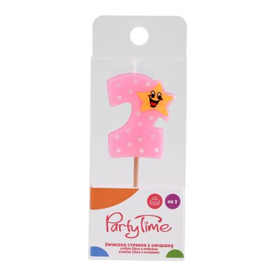 Świeczka kolorowa cyferka nr 2