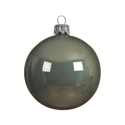 Bombka szklana emaliowana zielona 15 cm 1 sztuka