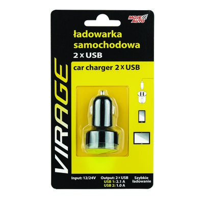 Ładowarka samochodowa 2xUSB Moje Auto VIRAGE
