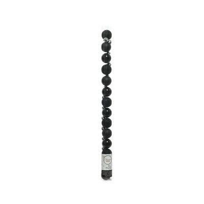 Bombka plastikowa 3 cm 14 sztuk mix czarny