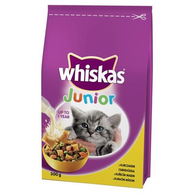 Karma dla kotów sucha WHISKAS Junior kurczak 300 g