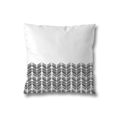 Poszewka na poduszkę dekoracyjną BW Triangle bawełniana biała 40 x 40 cm Miss Lucy 8P8389