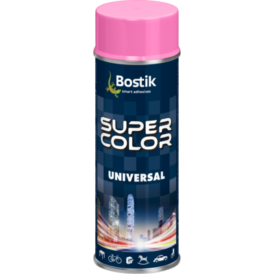 Lakier w aerozolu uniwersalny 400 ml różowy Bostik