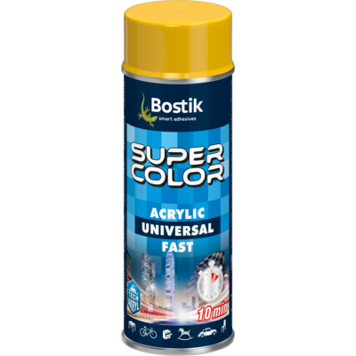 Lakier w aerozolu uniwersalny akrylowy 400 ml żółty Bostik