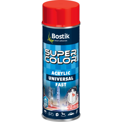 Lakier w aerozolu uniwersalny akrylowy 400 ml czerwony Bostik
