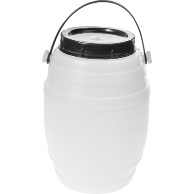 Beczka na kapustę, ogórki biała, uchwyty, 4 l