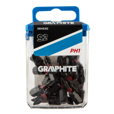 Bity udarowe PH1 x 25 mm 20 szt. GRAPHITE