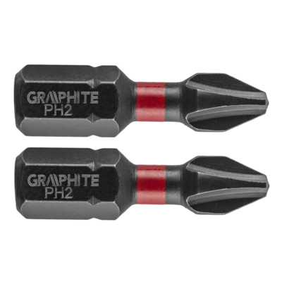 Bity udarowe PH2 x 25 mm 2 szt. GRAPHITE
