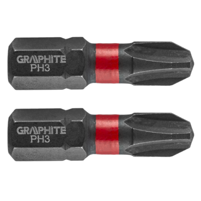Bity udarowe PH3 x 25 mm 2 szt. GRAPHITE