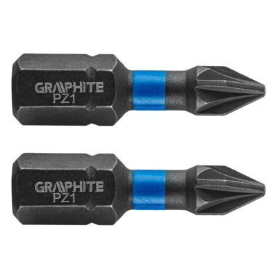 Bity udarowe PZ1 x 25 mm 2 szt. GRAPHITE