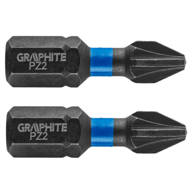 Bity udarowe PZ2 x 25 mm 2 szt. GRAPHITE