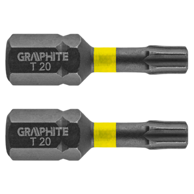 Bity udarowe TX20 x 25 mm 2 szt. GRAPHITE