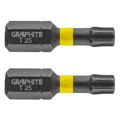 Bity udarowe TX25 x 25 mm 2 szt. GRAPHITE