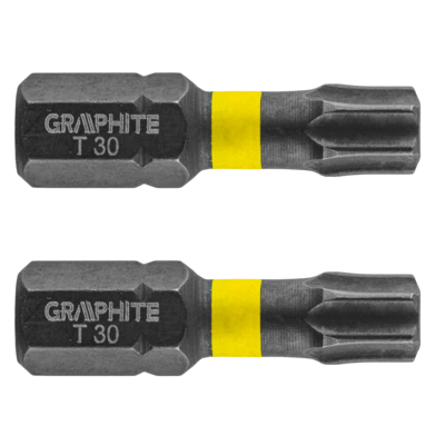 Bity udarowe TX30 x 25 mm 2 szt. GRAPHITE