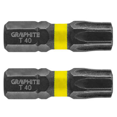 Bity udarowe TX40 x 25 mm 2 szt. GRAPHITE
