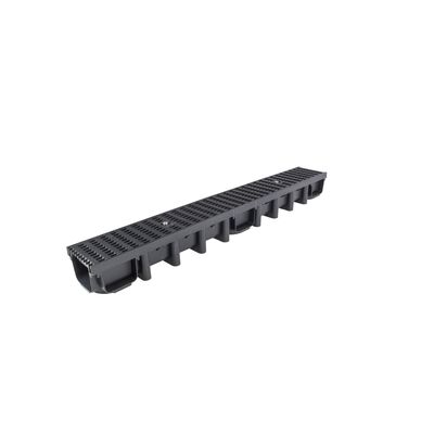 Kanał z kratą PVC grid grafit system 1000 x 98 B125 100 x 13,1 x 9,8 cm MAXPOL