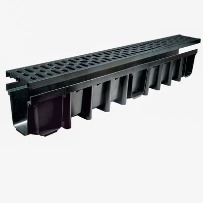 Kanał z kratą PP czarny system 1000 x 148 A15 100 x 13,1 x 14,8 cm MAXPOL