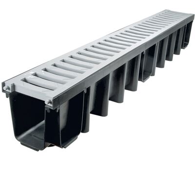 Kanał z kratą PVC popiel system 1000 x 148 A15 100 x 13,1 x 14,8 cm MAXPOL
