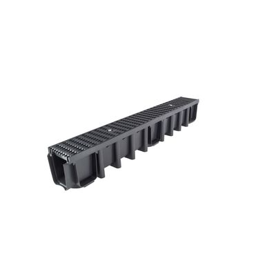 Kanał z kratą PVC grid grafit system 1000 x 148 B125 100 x 13,1 x 14,8 cm MAXPOL