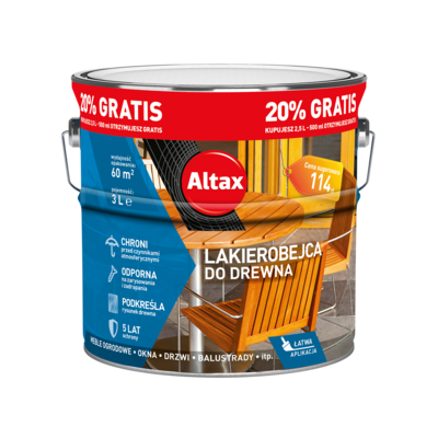 Lakierobejca do drewna Tik 3 l Altax