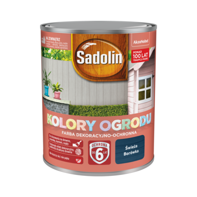 Farba dekoracyjno-ochronna Kolory Ogrodu Świeża Borówka 0,7 l Sadolin