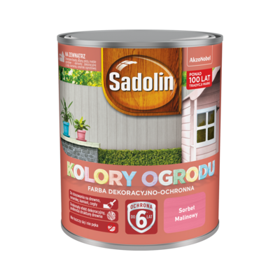 Farba dekoracyjno-ochronna Kolory Ogrodu Sorbet Malinowy 0,7 l Sadolin